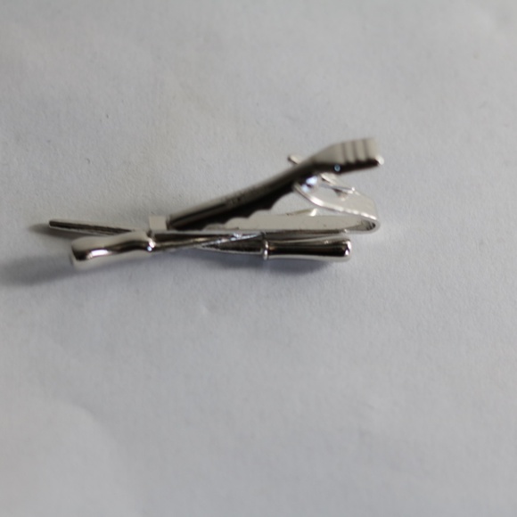 Sterling Knife & Knife Sharpener Tie Clasp - Picture 2 of 2